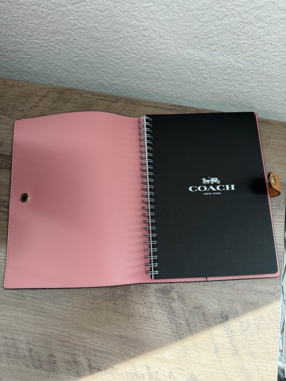 Coach Powder Pink Notebook In Signature Canvas - Picture 6 of 9